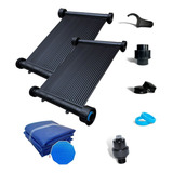 Kit Aquecedor Solar Piscina 5x2,50 Fibra Vinil 14 Placas 3mt