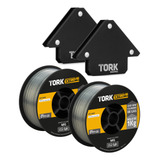 Kit Arame Solda Mig Uso Sem Gás 0,8mm 1kg + 2 Esquadros 12kg