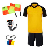 Kit Arbitro Juiz Crono Bandeirinha Camisa + Calção Trb Kit