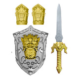 Kit Armadura Cavaleiro Medieval Com Escudo E Espada Infantil