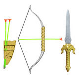 Kit Arqueiro Medieval Arco E Flecha Com Espada Infantil 