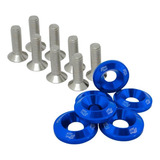 Kit Arruela Billet Universal Com Parafuso M6- Azul