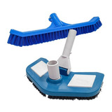 Kit Aspirador Com Escova De Fundo + Esfregão - Para Piscinas