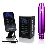 Kit Aston Pen Create Roxa + Fonte De Tatuagem Digital Ma-1