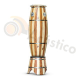 Kit Atabaque 120 Cm Afinação Presilha Couro Animal + Suporte