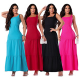 Kit Atacado 4 Vestidos Longo Moda Feminina Para Revenda