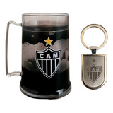 Kit Atlético Mineiro - Caneca Congelante + Chaveiro Oficial