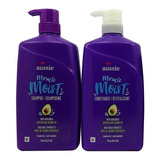 Kit Aussie Miracle Moist Shampoo + Condicionador 778ml Cada