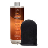 Kit Auto Bronzeador A Jato Sem Sol 1l + Luva Aplicadora