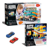 Kit Auto Posto + Acqua Posto Com Carrinhos Nig Brinquedos