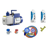 Kit Automotivo Bomba De Vacuo / Manifold / Gás R134 / Engate