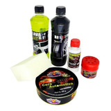 Kit Automotivo Shampoo Pretinho Cera Silicone