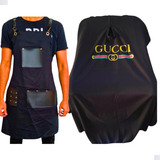Kit Avental /capa De Cortar Cabelo Personalizada Barbeiro