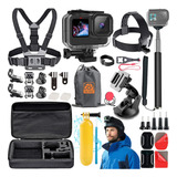 Kit Aventura Caixa Estanque Acessório Gopro Hero 5 6 7 Black