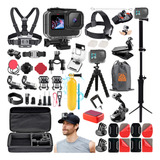 Kit Aventura P Gopro Hero 11 Completo Case 63 Peças + 3 Way