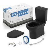 Kit Bacia Com Caixa, Assento Termofixo Com Queda Wt