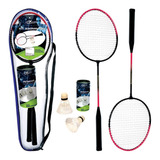 Kit Badminton 2 Raquetes + 3