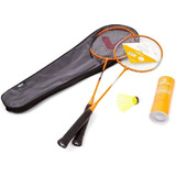 Kit Badminton 2 Raquetes Petecas Vollo
