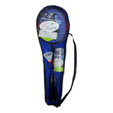 Kit Badminton Com 2 Raquetes + Petecas + Bolsa Qualidade