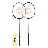 Kit Badminton Com Raquetes Petecas Prática