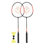 Kit Badminton Completo 2 Raquetes 2 Petecas Diverso Vollo