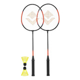Kit Badminton Completo 2 Raquetes E