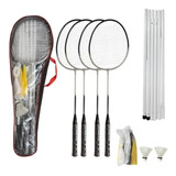 Kit Badminton Completo 4 Raquetes 2