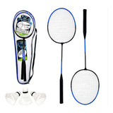 Kit Badminton Petecas Bolsa Raquete