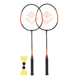 Kit Badminton Profissional 2 Raquetes Leve