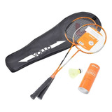 Kit Badminton Vollo 2 Raquetes +