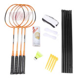 Kit Badminton Vollo Com 4 Raquetes