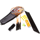 Kit Badminton Vollo Completo Rede + Raquetes + Petecas