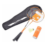 Kit Badminton Vollo Raqueteira + 2
