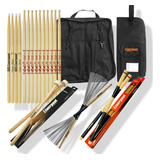 Kit Bag Baquetas Bag 01p + Set Baquetas 10 Pares Liverpool