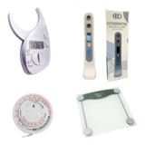 Kit Balança Digital + Medidor De Altura + Adipometro + Trena