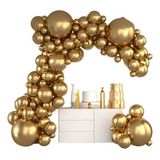 Kit Balão Bexiga Dourado Cromado Metalizado Tamanhos 5 9 16p