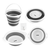 Kit Balde 10l + Bacia 8l Dobrável Silicone Retrátil Vonder
