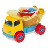 Kit Balde De Praia + Caminhão Caçamba Areia Brinquedo Verão