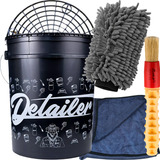 Kit Balde Pano Luva Para Lavar Carro Detailer Pincel Vonixx