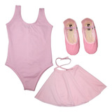 Kit Ballet Infantil 3 Itens Rosa