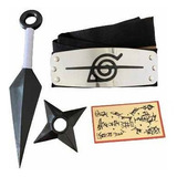 Kit Bandana Akatsuki + Kunai + Shuriken - Naruto Cosplay