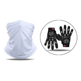 Kit Bandana Luva Bike Pesca Moto Ciclismo Corrida Proteção