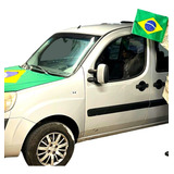 Kit Bandeira Brasil Capô Carro +