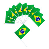 Kit Bandeira De Mão Copa Do Mundo 2022 Brasil - 50 Unidades