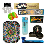 Kit Bandeja De Metal Dichavador Pipe Slick Seda Piteira