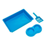 Kit Bandeja Higiênica Comedouro Duplo E