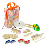 Kit Bandinha Rítmica Percussão Infantil Com 10 Instrumentos