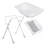 Kit Banheira Banho Bebê 10kg Burigotto + Suporte + Redutor