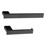 Kit Banheiro Duo Avoxx Black Luxo - Toalheiro Rosto E Papel