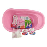 Kit Banho Bebe Banheira Escova Pente Chupeta E Outros